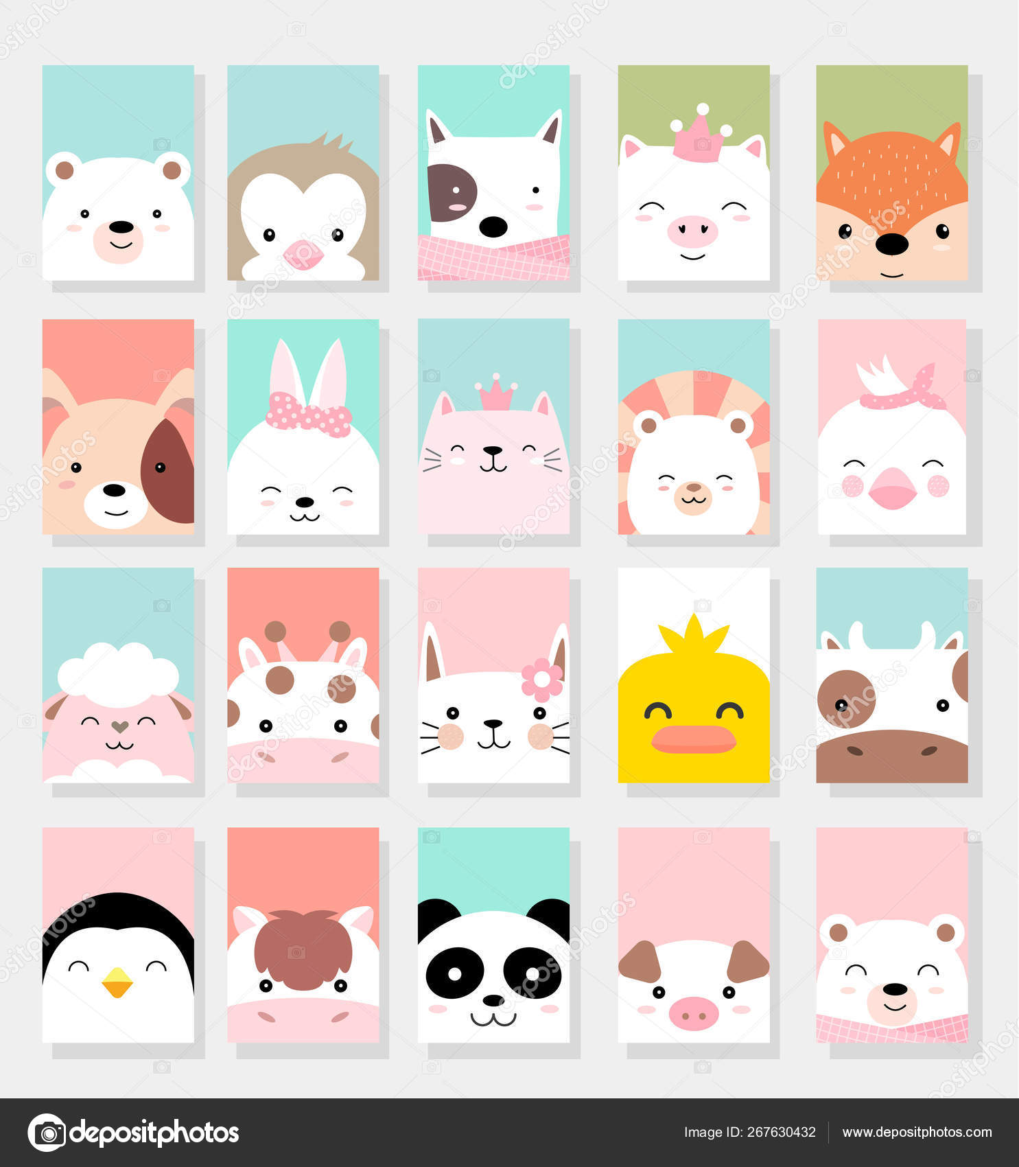 Set Cute Baby Animals With Card For Printing Greeting Card Badge Happy Birthday T Shirt Banner Product Vector Illustration Stock Vector Image By C Artdee2554 Set Cute Baby Animals With Card For Printing Greeting Card Badge Happy Birthday T Shirt Banner Product Vector Illustration Stock Vector Image By C Artdee2554