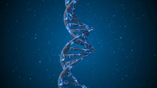 Dna 多边形线框 Dna 分子螺旋螺旋 医学背景 — 图库照片