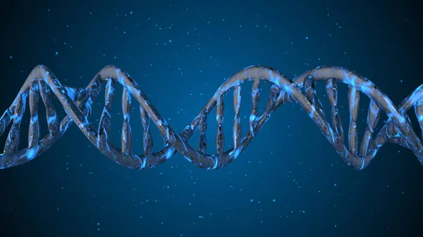 Dna Astratto Poligonale Wireframe Dna Molecola Elica Spirale Scienze Mediche — Foto Stock