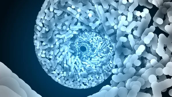 Dna. Soyut 3d poligonal tel kafes Dna molekülü sarmal spiral. Tıp bilimi arka plan.