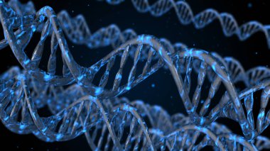DNA kodu. Soyut 3d poligonal tel kafes Dna molekülü sarmal spiral.