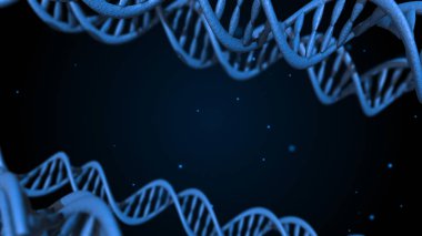 DNA kodu. Soyut 3d poligonal tel kafes Dna molekülü sarmal spiral.