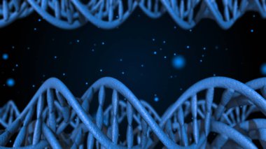 DNA kodu. Soyut 3d poligonal tel kafes Dna molekülü sarmal spiral.