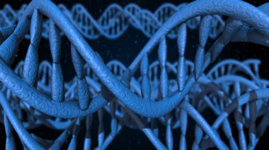 DNA kodu. Soyut 3d poligonal tel kafes Dna molekülü sarmal spiral.