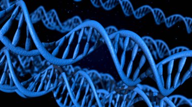 DNA kodu. Soyut 3d poligonal tel kafes Dna molekülü sarmal spiral.
