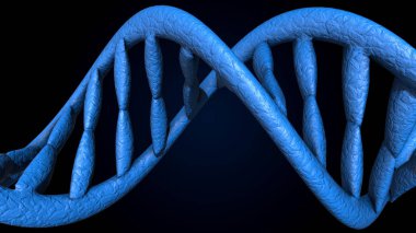 DNA kodu. Soyut 3d poligonal tel kafes Dna molekülü sarmal spiral.