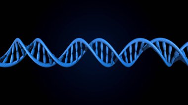 DNA kodu. Soyut 3d poligonal tel kafes Dna molekülü sarmal spiral.