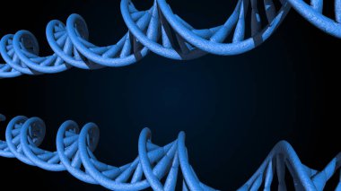 DNA kodu. Soyut 3d poligonal tel kafes Dna molekülü sarmal spiral.