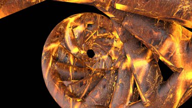 DNA kodu. Soyut 3d poligonal tel kafes Dna molekülü sarmal spiral.