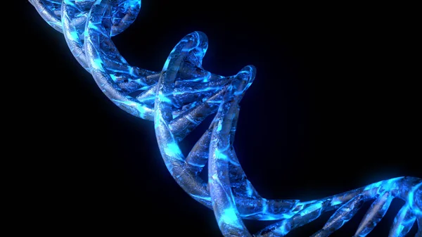 Code Adn Résumé Polygonal Wireframe Dna Molecule Helix Spiral — Photo