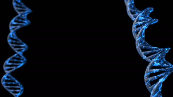 Днк Код Абстрактний Багатокутний Каркас Днк Молекули Спіралі Спіралі Анімація — стокове відео
