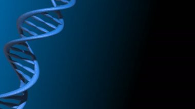 DNA kodu. Soyut 3d poligonal tel kafes Dna molekülü sarmal spiral. Döngü animasyonu.