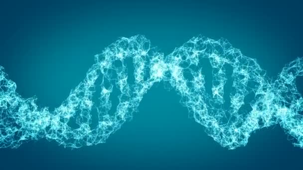 Dna代码摘要 多边形线框 Dna 分子螺旋螺旋 循环动画 — 图库视频影像