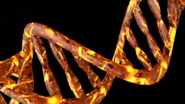 Dna Code Vliegen Abstracte Veelhoekige Wireframe Dna Molecuul Helix Spiraal — Stockvideo