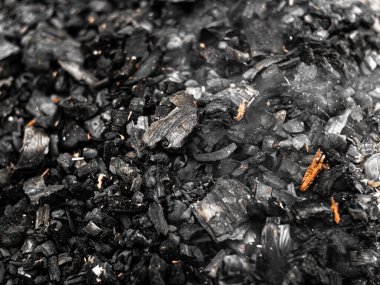 Siyah kömür dokusu, siyah arkaplan, endüstriyel kömür fabrikası