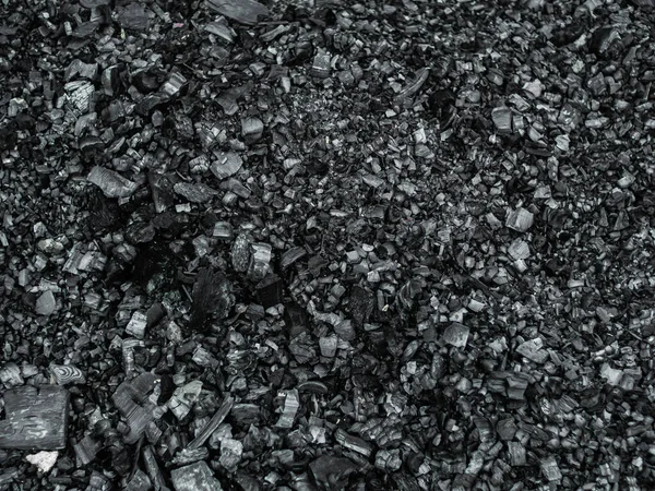 Zwarte Houtskool Textuur Zwarte Achtergrond Industriële Fabriek — Stockfoto