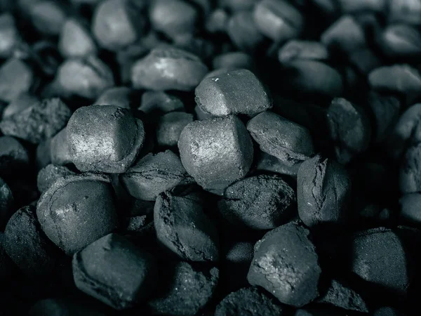 Izgarada Mangal Kömürü Kömür Fabrikası Siyah Beyaz Fotoğraf — Stok fotoğraf