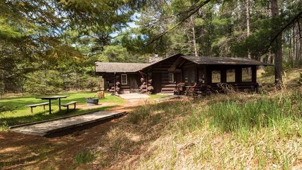 Historisk Östra Stuga Itasca State Park Minnesota — Stockfoto