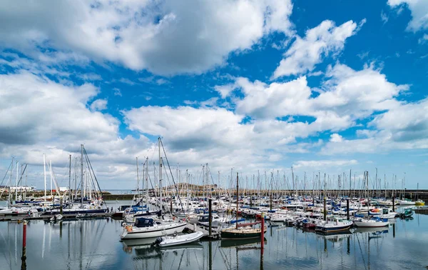 Sailboats Moored Howth Harbor Dublin County Ireland — Stock Photo, Image