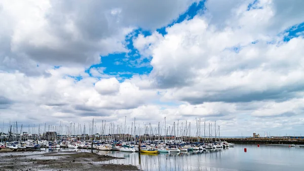 Segelbåtar Förtöjda Howth Harbor Dublin County Irland — Stockfoto