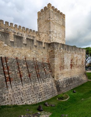 Lizbon, Portekiz 'deki Aziz George Kalesi Duvarı