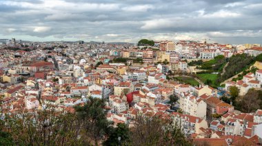 Lizbon, Portekiz 'deki Aziz George Kalesi' nden görüntü