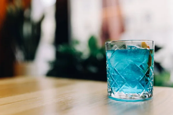 Cocktail Alcool Agrumes Bleu — Photo