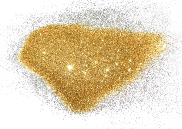 Texturerat Bakgrund Med Gyllene Glitter Glitter Vit — Stockfoto
