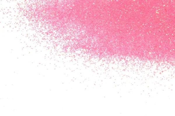 Mooie Roze Glitter Sparkle Witte Achtergrond Decoratie Mode Vakantie — Stockfoto