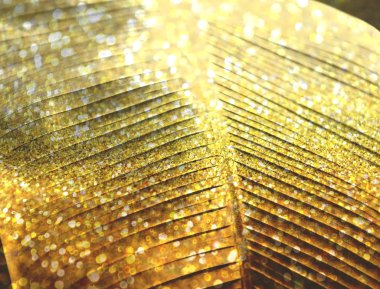 Çift Pozlama tropikal yaprak ve altın glitter doku, arka plan ile yapılan                           