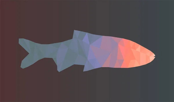 추상적인 다각형 물고기 일러스트 — 스톡 벡터