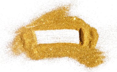 Beyaz altın glitter pırıltı soyut çerçevesinde. Tasarımınız için kenarlıklı dokulu arka plan