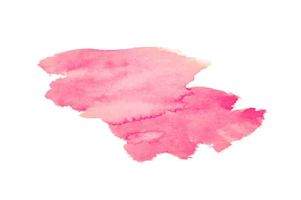 Mancha Aquarela Rosa Abstrata Fundo Branco Para Seu Design — Fotografia de Stock