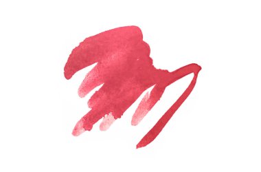 Soyut pembe suluboya leke tasarımınız için beyaz arka plan üzerinde