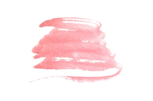 Mancha Aquarela Rosa Abstrata Fundo Branco Para Seu Design — Fotografia de Stock