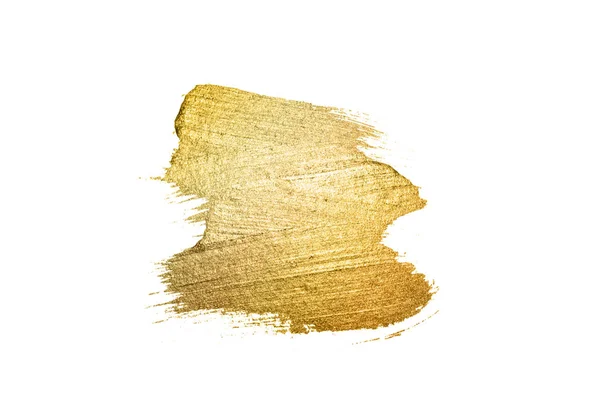 Mancha Aquarela Dourada Abstrata Fundo Branco Para Seu Design — Fotografia de Stock