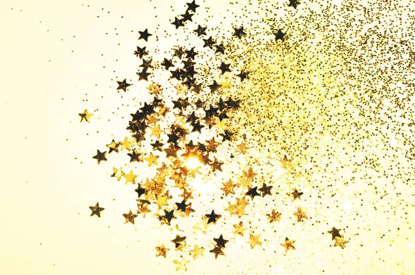 Golden Glitter Glittering Stars Vintage Colors — Stock Photo, Image