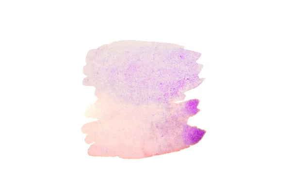 Mancha Acuarela Púrpura Abstracta Sobre Fondo Blanco Para Diseño — Foto de Stock