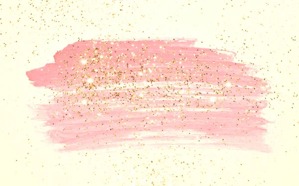 Αφηρημένη Ροζ Ακουαρέλα Splash Και Λάμψη Του Χρυσού Vintage Νοσταλγική — Φωτογραφία Αρχείου