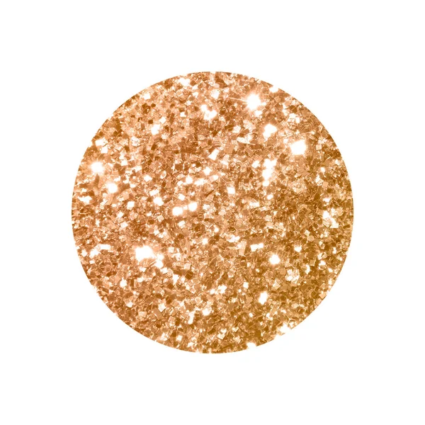 Kerek Arany Csillogás Izolált Fehér Háttér Lehet Használni Helyét Szöveg — Stock Fotó