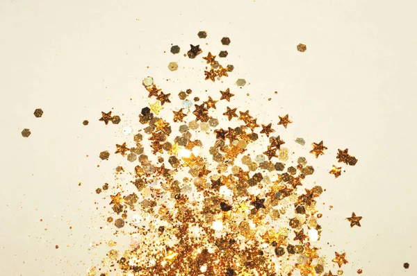 Gouden Glitter Glinsterende Sterren Vintage Kleuren — Stockfoto