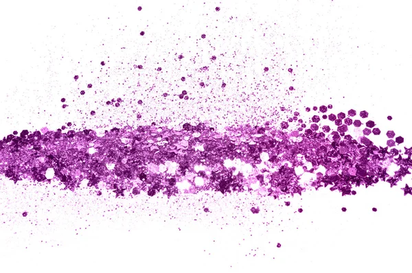 Пурпурный Блеск Блестящие Звезды Белом Фоне Винтажных Цветах — стоковое фото