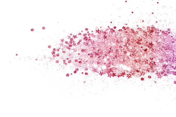 Beyaz arka planda pembe parıltılar