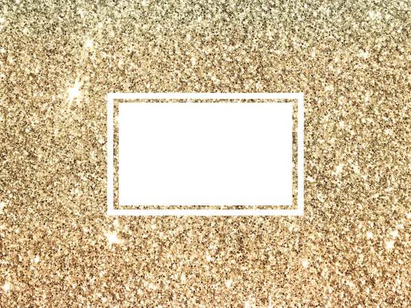 Background with frame and golden glitter in vintage colors.