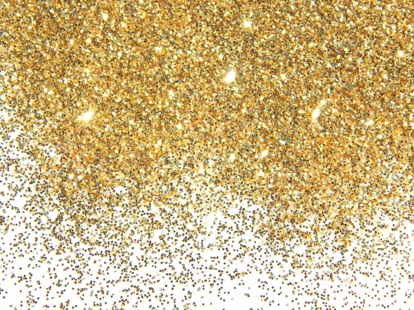 Texturerat Bakgrund Med Gyllene Glitter Glitter Vit — Stockfoto