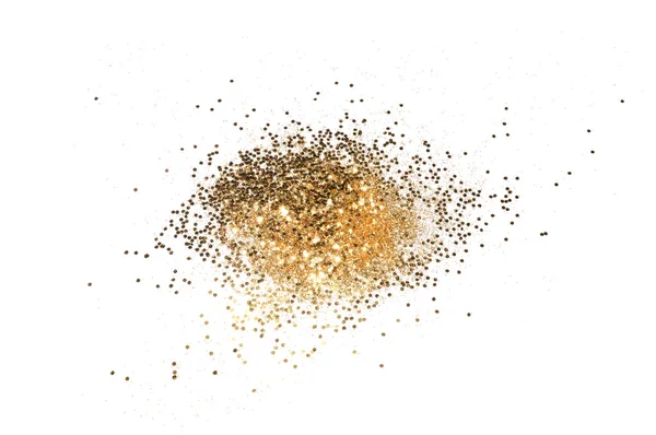 Achtergrond Met Gouden Glitter Sparkle Wit — Stockfoto