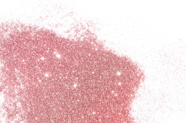 Paillettes Roses Scintille Sur Fond Blanc — Photo