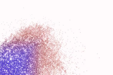 Beyaz arkaplanda mavi ve pembe parıltılar.