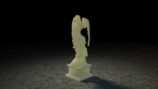 Schöne Statue Der Frau Schmilzt Langsam Flüssiger Form Magische Dynamische — Stockvideo