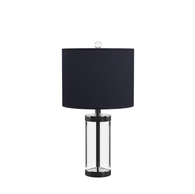 Ev içi dekoratif, modern ve şık masa lambası, beyaz arka planda izole edilmiş.